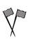 Party Central Club Pack of 144 Black and White Checkered Flag Food or Drink Decorative Party Picks